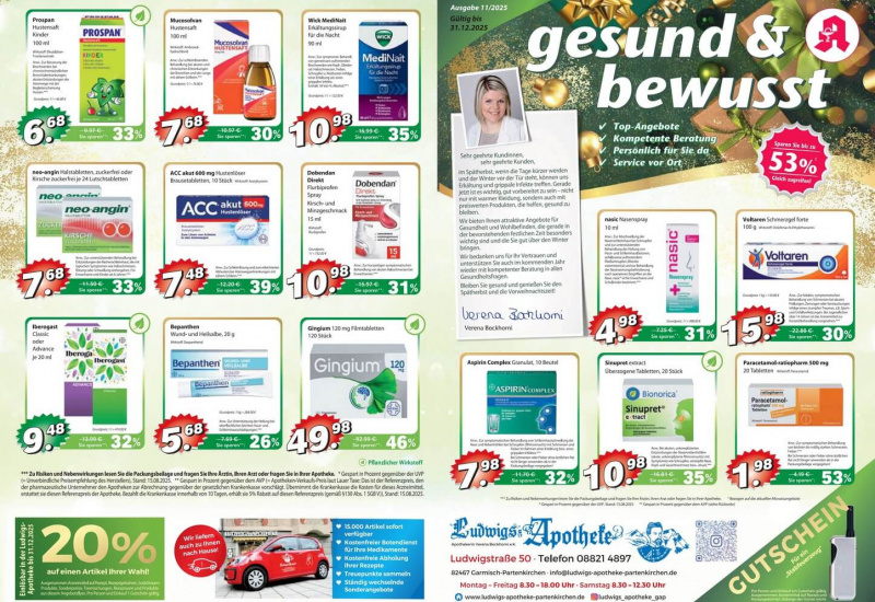 „gesund und bewusst“ Angebote 11/2025 - Ludwigs-Apotheke Partenkirchen